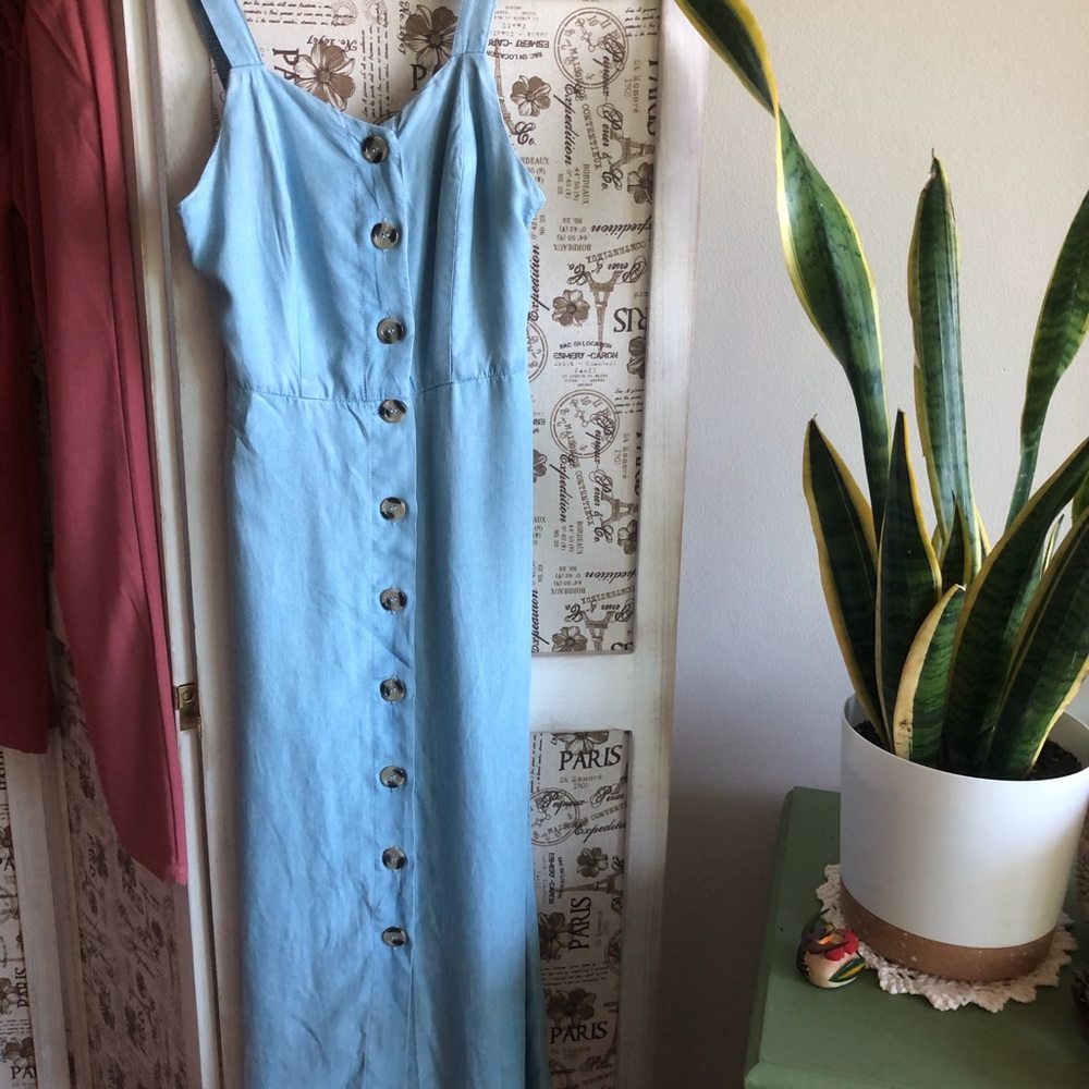 Japna Chambray Button Up Jean Sundress